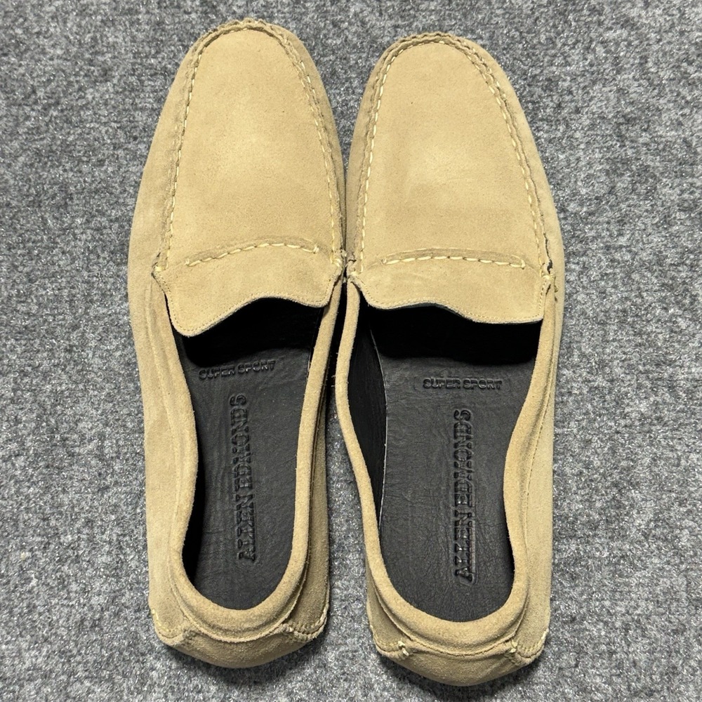 Allen Edmonds Super Sport Driver Shoes Mens 13 D Bone Suede Moccasin Slip On